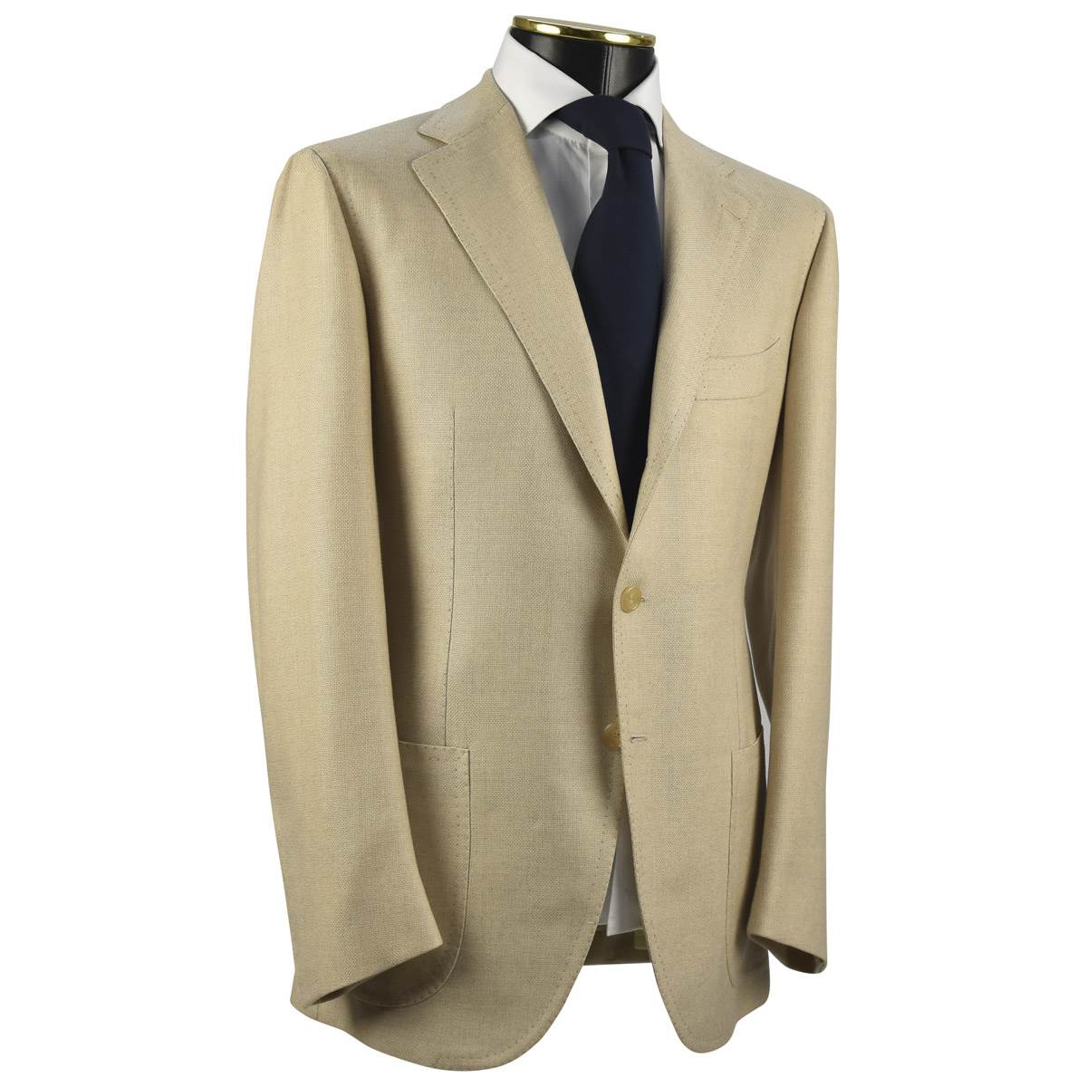 CESARE ATTOLINI Beige Wool Lambswool Cashmere Blazer