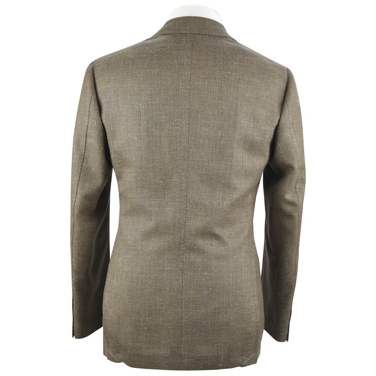 CESARE ATTOLINI Brown Wool Silk Linen Blazer