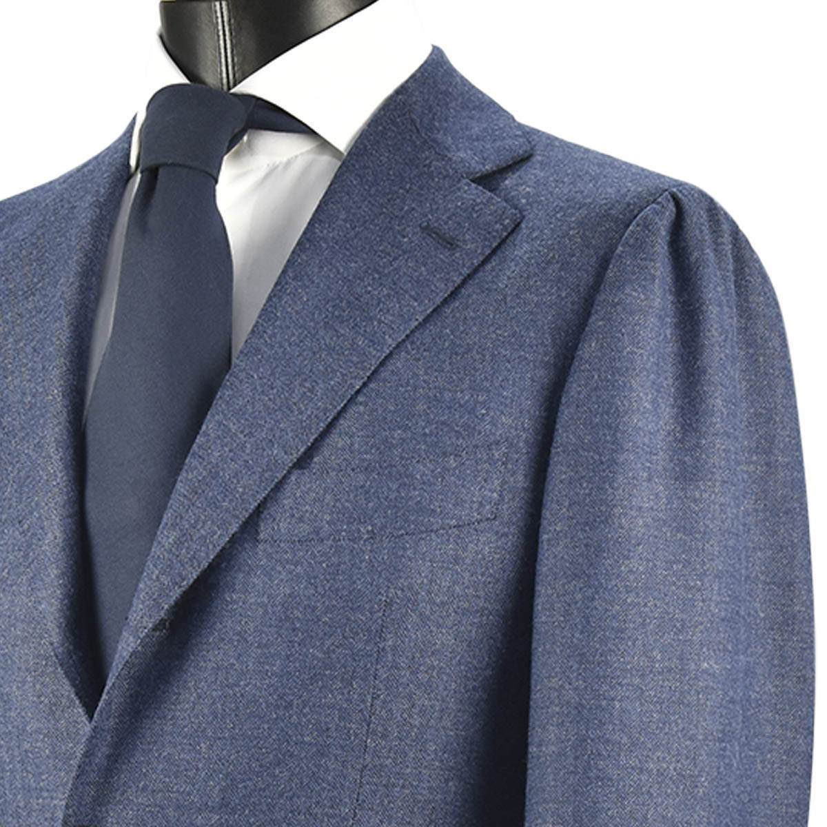 CESARE ATTOLINI Blue Wool 140's Cashmere Blazer