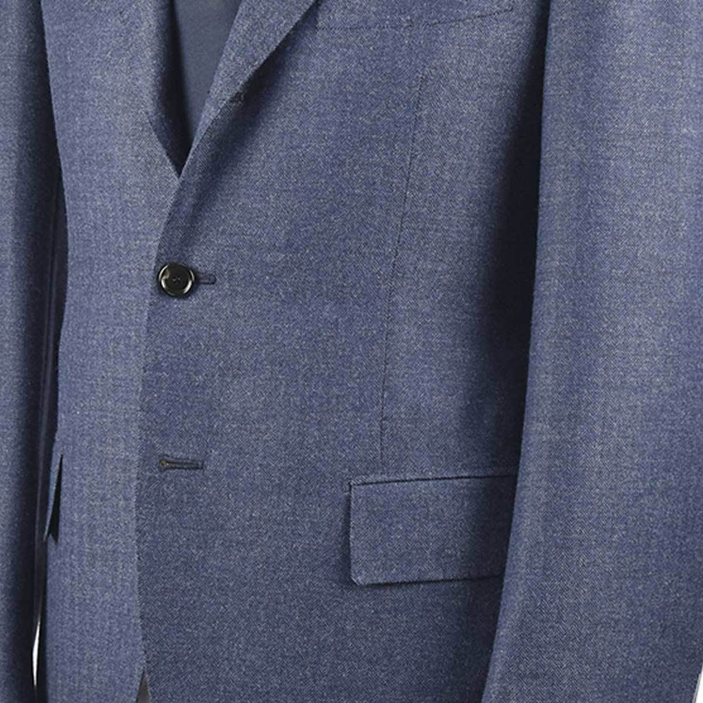 CESARE ATTOLINI Blue Wool 140's Cashmere Blazer