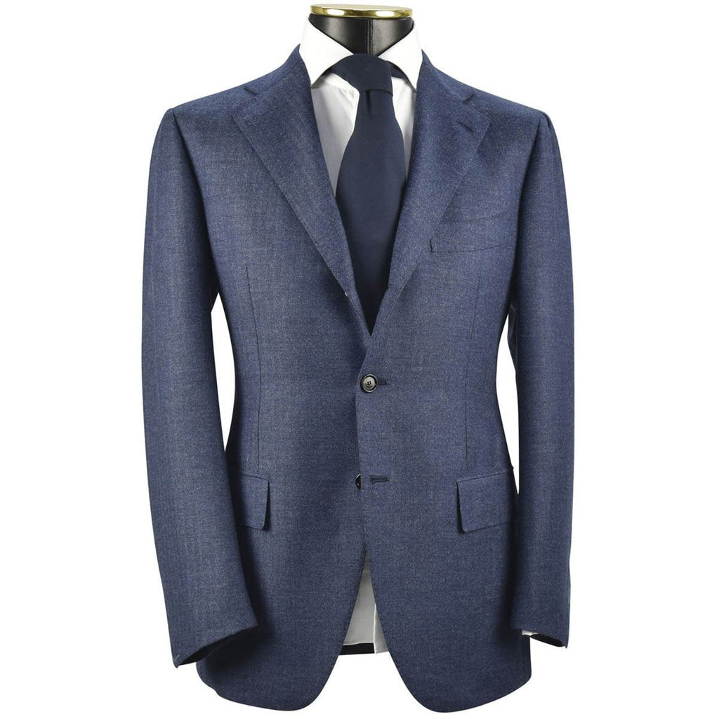 CESARE ATTOLINI Blue Wool 140's Cashmere Blazer