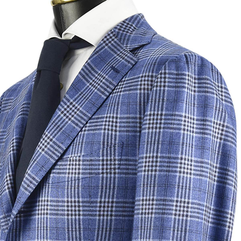 CESARE ATTOLINI Blue Cashmere Silk Blazer