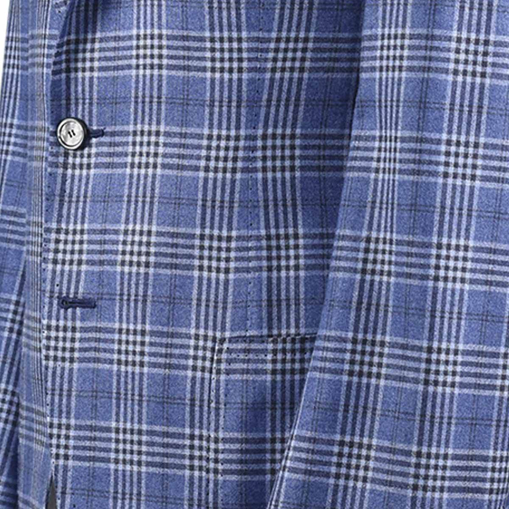 CESARE ATTOLINI Blue Cashmere Silk Blazer