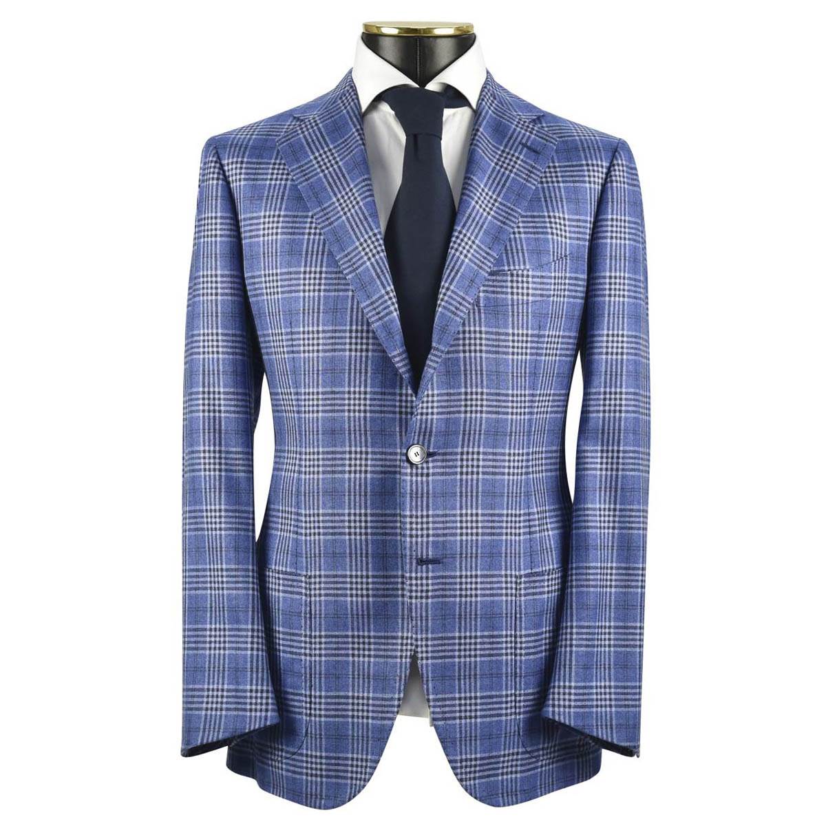 CESARE ATTOLINI Blue Cashmere Silk Blazer