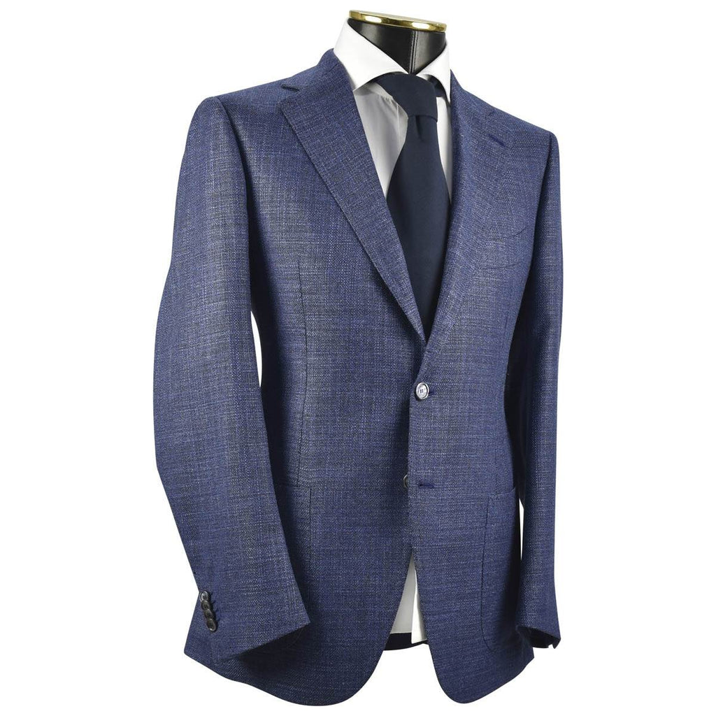 Cesare Attolini CESARE ATTOLINI Blue Wool Silk Blazer Blue 001