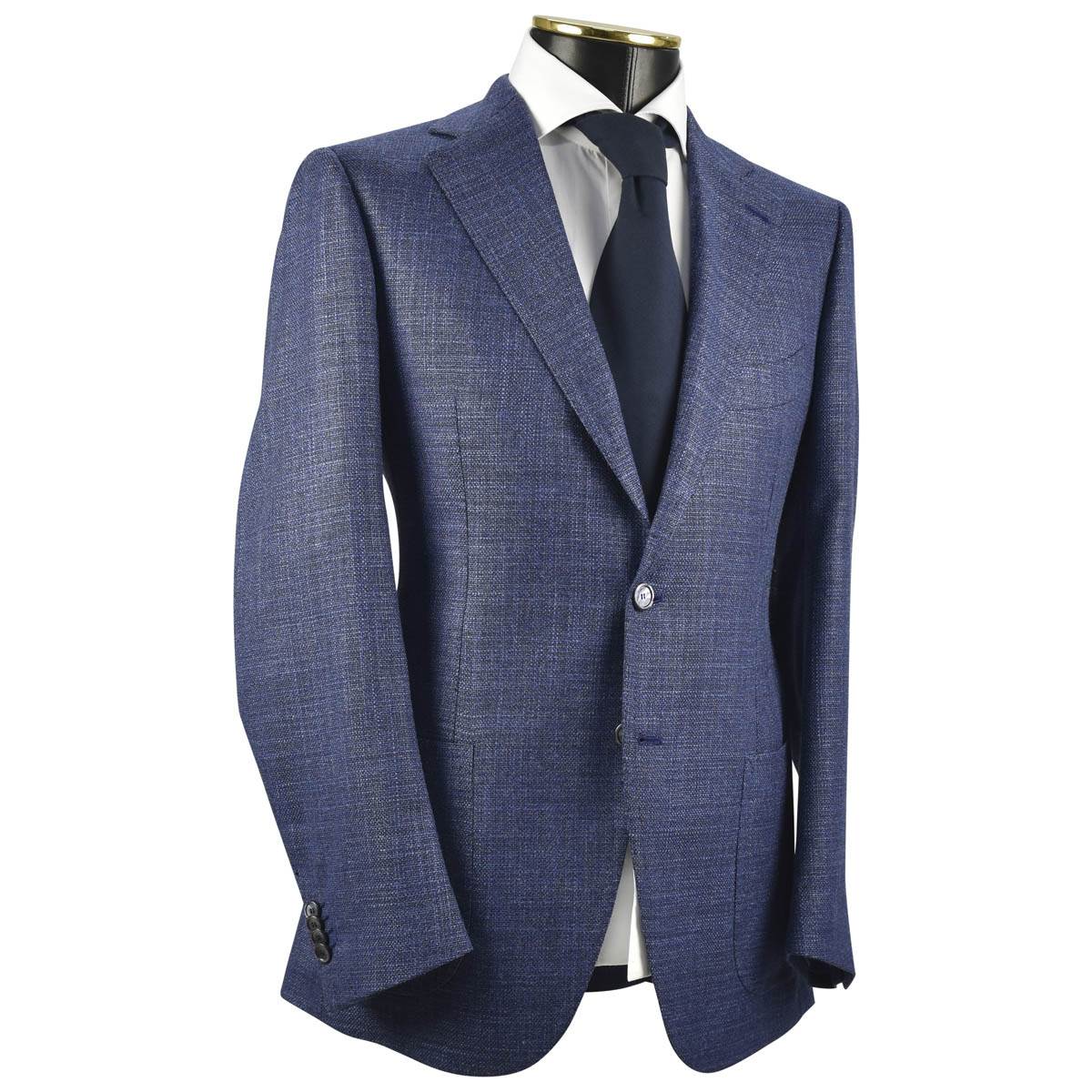 Cesare Attolini CESARE ATTOLINI Blue Wool Silk Blazer Blue 001