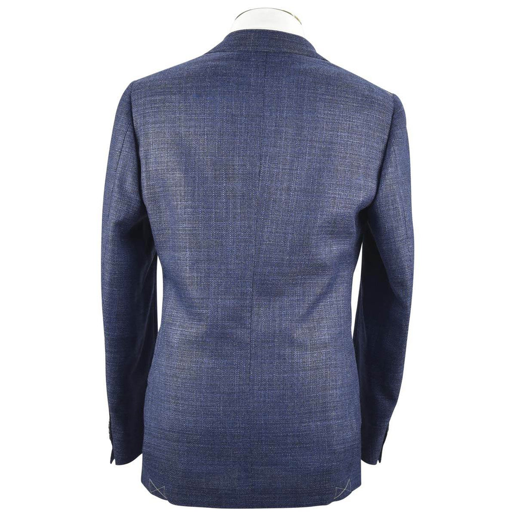 CESARE ATTOLINI Blue Wool Silk Blazer
