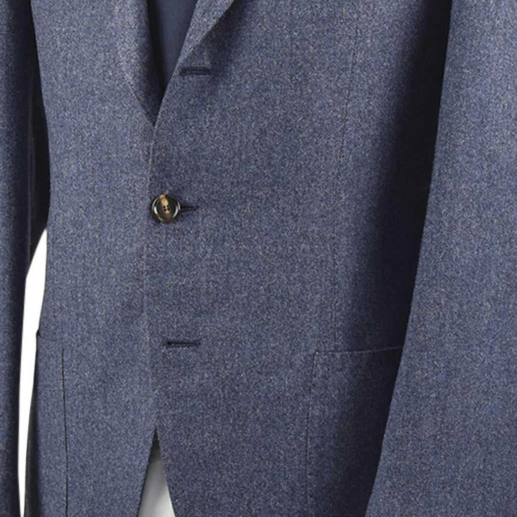 CESARE ATTOLINI Blue Wool Silk Cashmere Blazer