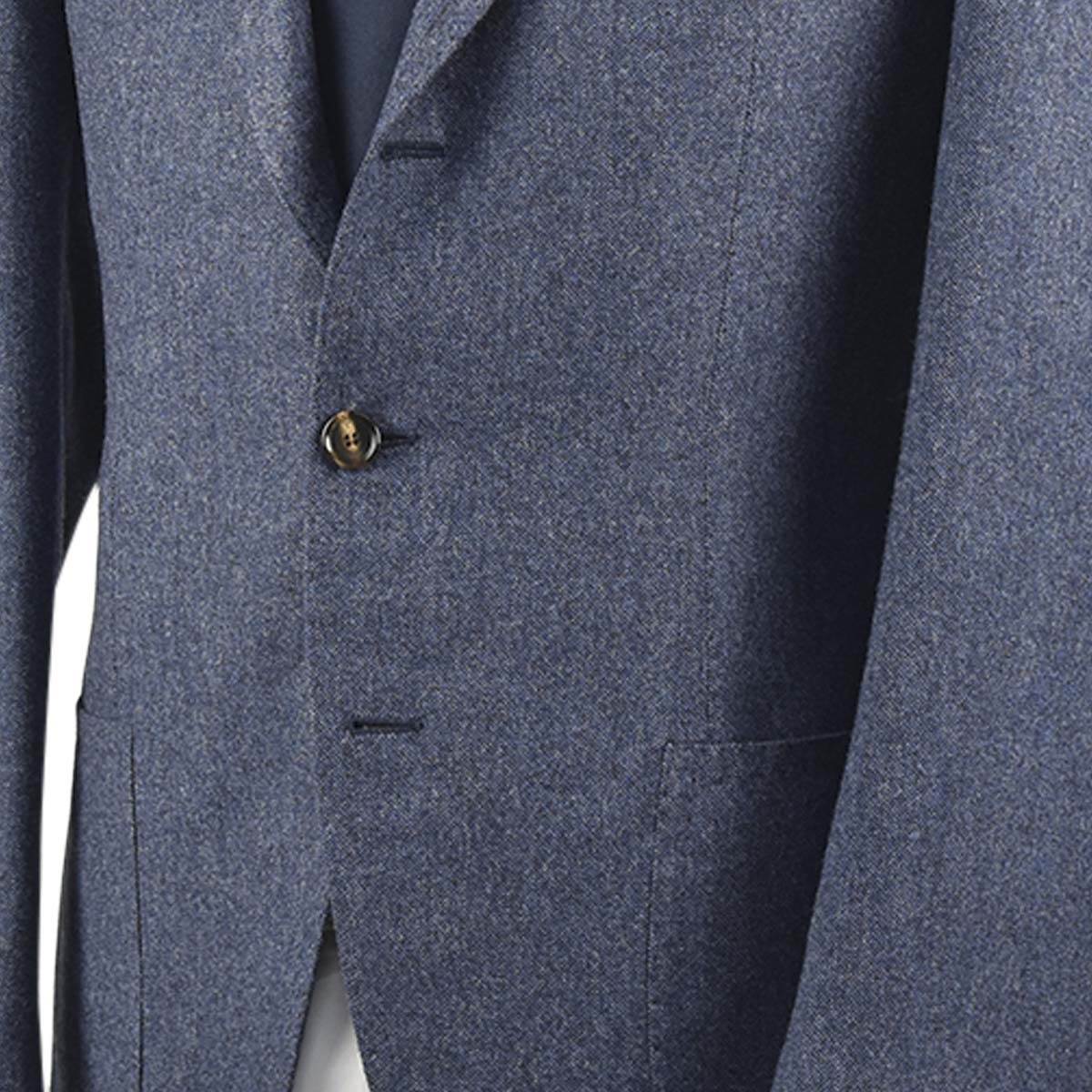 CESARE ATTOLINI Blue Wool Silk Cashmere Blazer