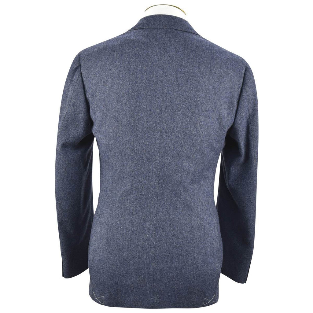 CESARE ATTOLINI Blue Wool Silk Cashmere Blazer