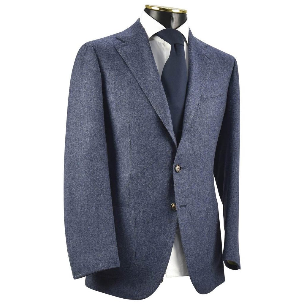 CESARE ATTOLINI Blue Wool Silk Cashmere Blazer