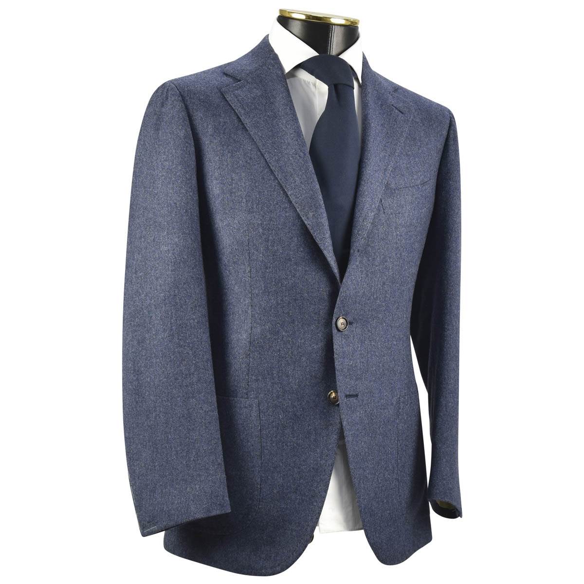 CESARE ATTOLINI Blue Wool Silk Cashmere Blazer