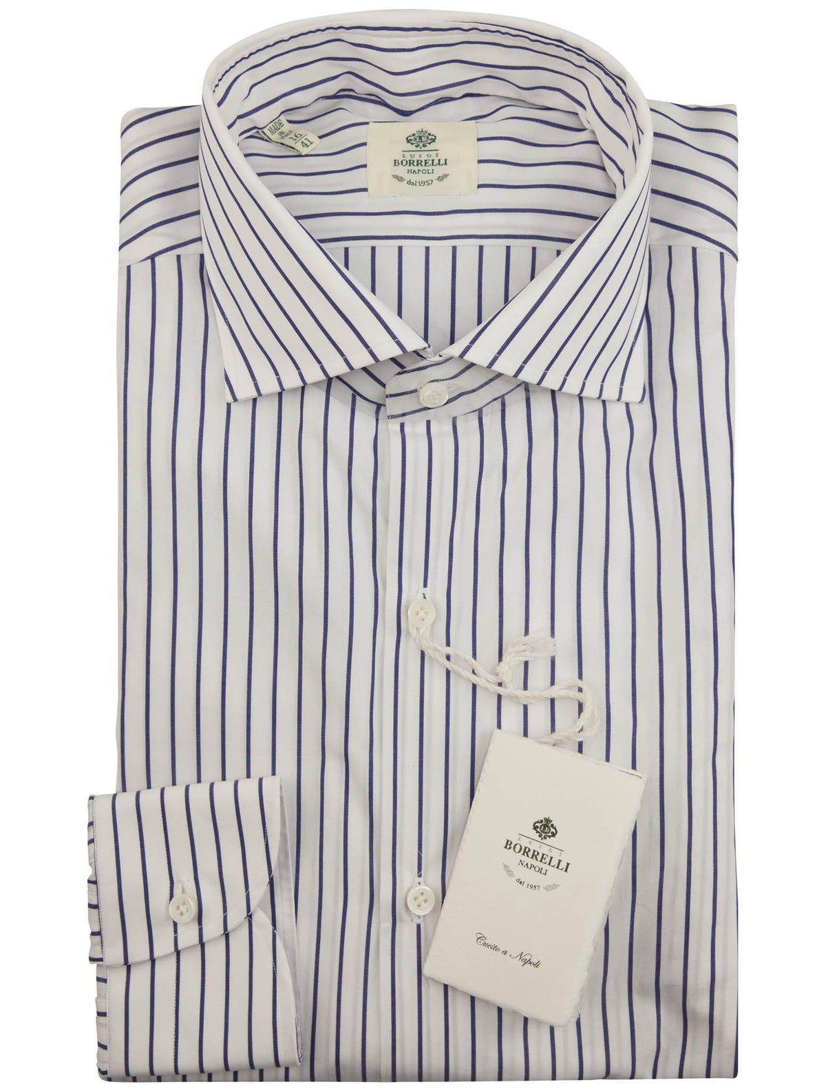 Luigi Borrelli Luigi Borrelli Blue White Cotton Shirt Blue / White 000