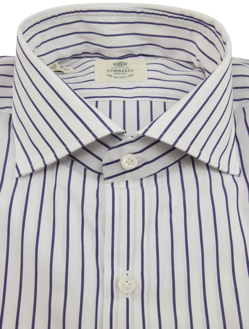 Luigi Borrelli Luigi Borrelli Blue White Cotton Shirt Blue / White 001