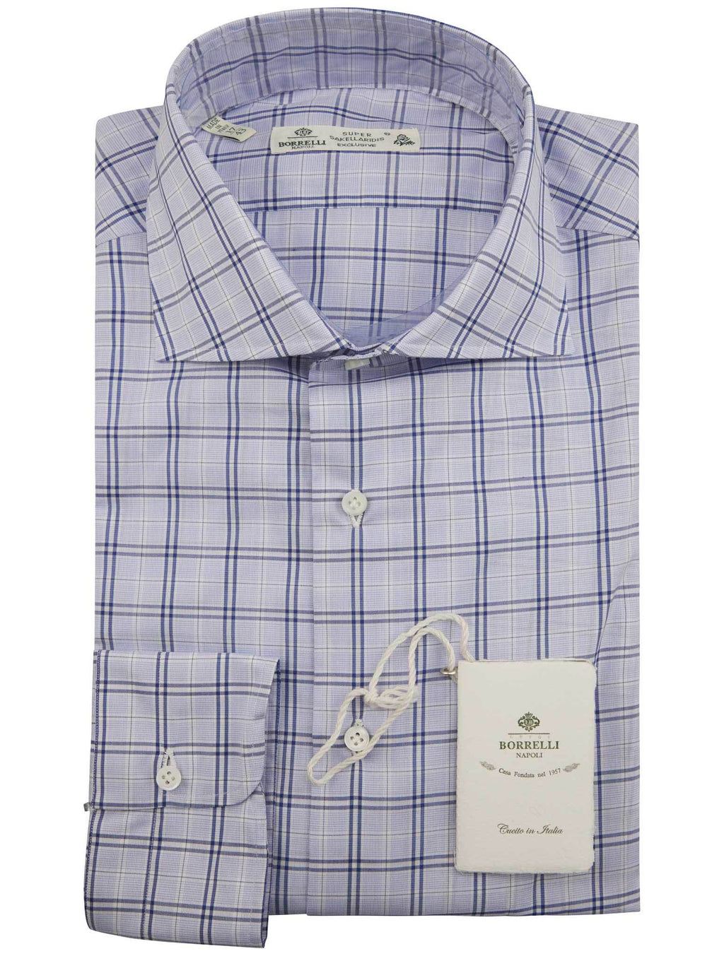 Luigi Borrelli Luigi Borrelli Blue White Cotton Shirt Blue / White 000