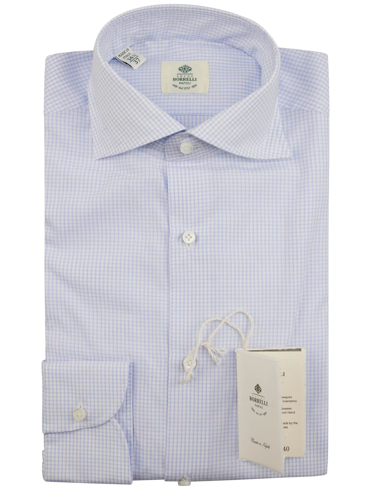 Luigi Borrelli Luigi Borrelli Blue White Cotton Shirt Blue / White 000