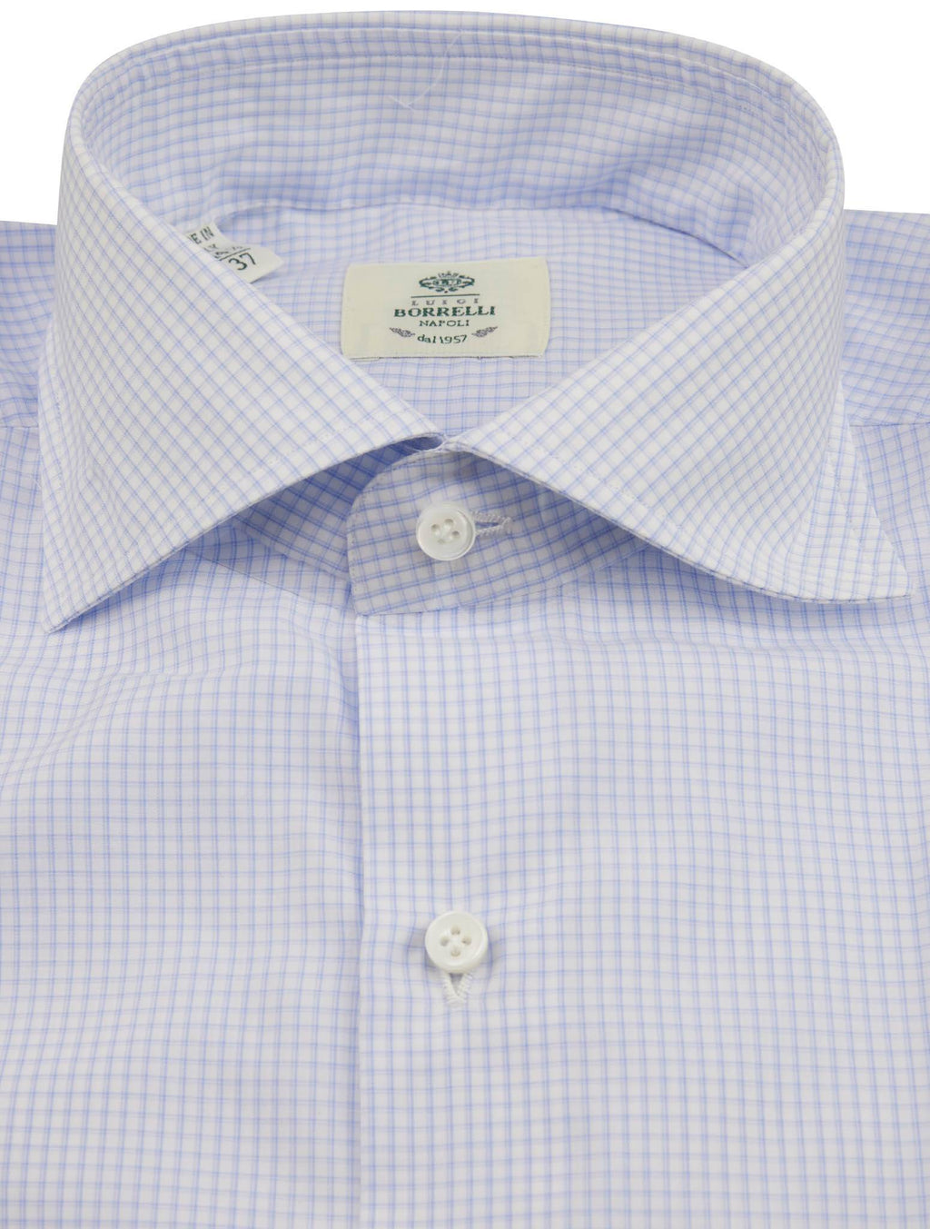 Luigi Borrelli Luigi Borrelli Blue White Cotton Shirt Blue / White 001