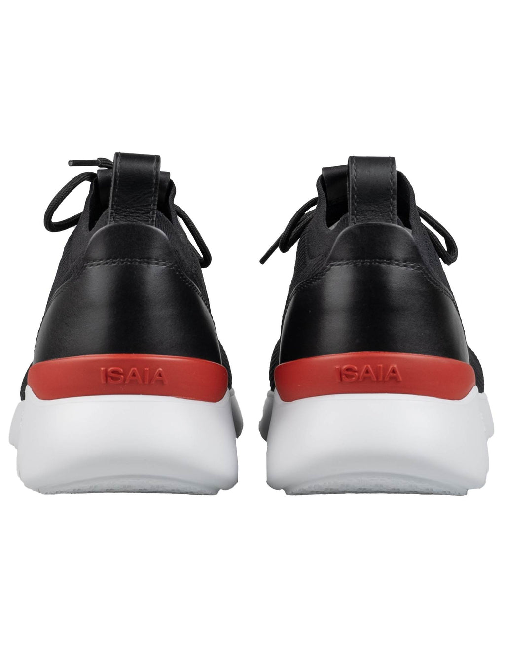 Isaia Black Cotton Sneakers Shoes