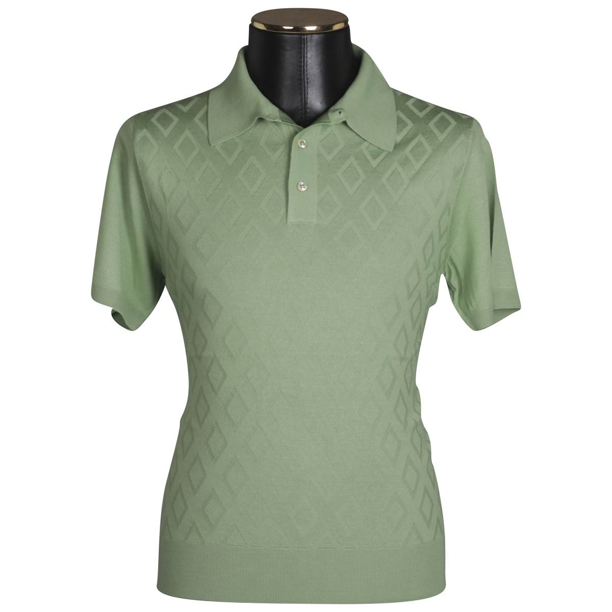 Cesare Attolini CESARE ATTOLINI Green Wool Silk Polo Green 000
