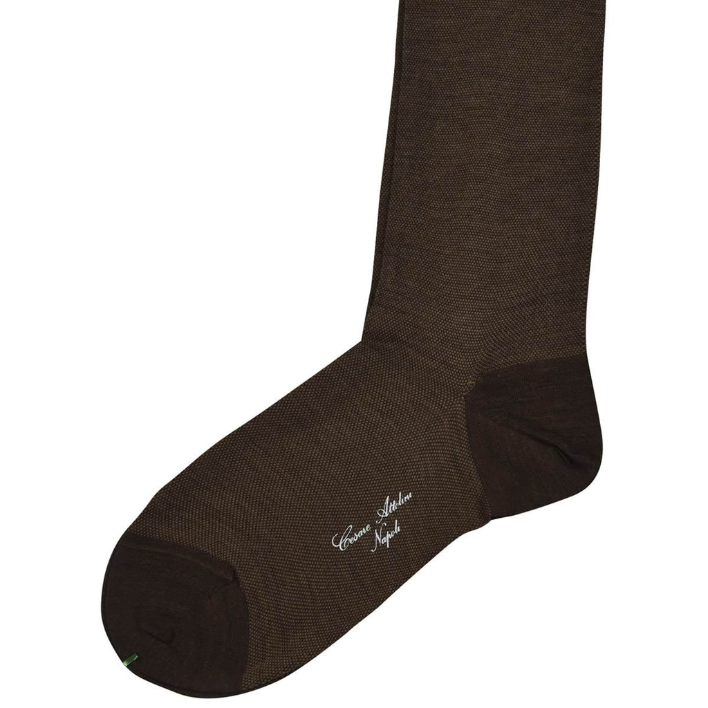 Cesare Attolini CESARE ATTOLINI Brown Virgin Wool Socks Brown 001