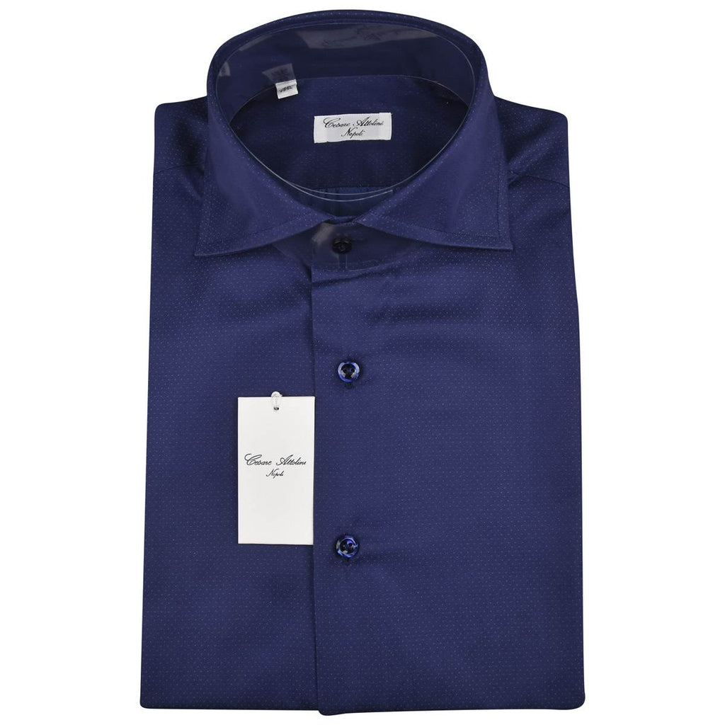 CESARE ATTOLINI Blue Cotton Shirt