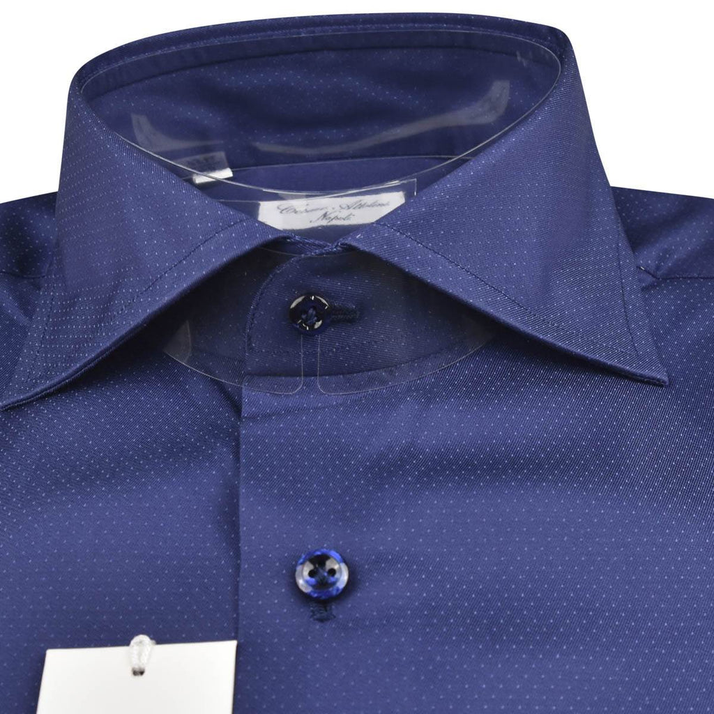 CESARE ATTOLINI Blue Cotton Shirt