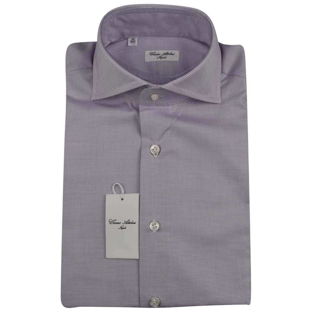 Cesare Attolini CESARE ATTOLINI Violet White Cotton Shirt Violet/White 000
