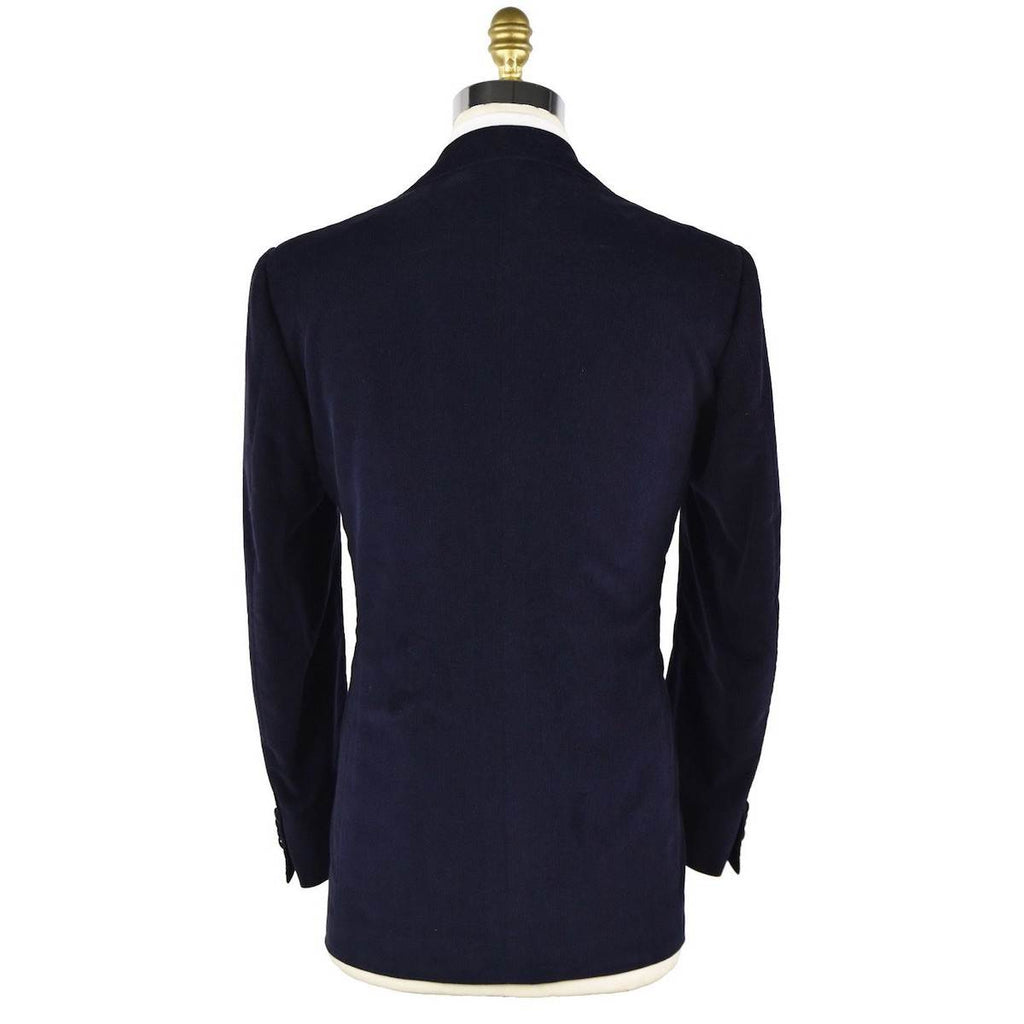 CESARE ATTOLINI Blue Cotton Tuxedo Jacket