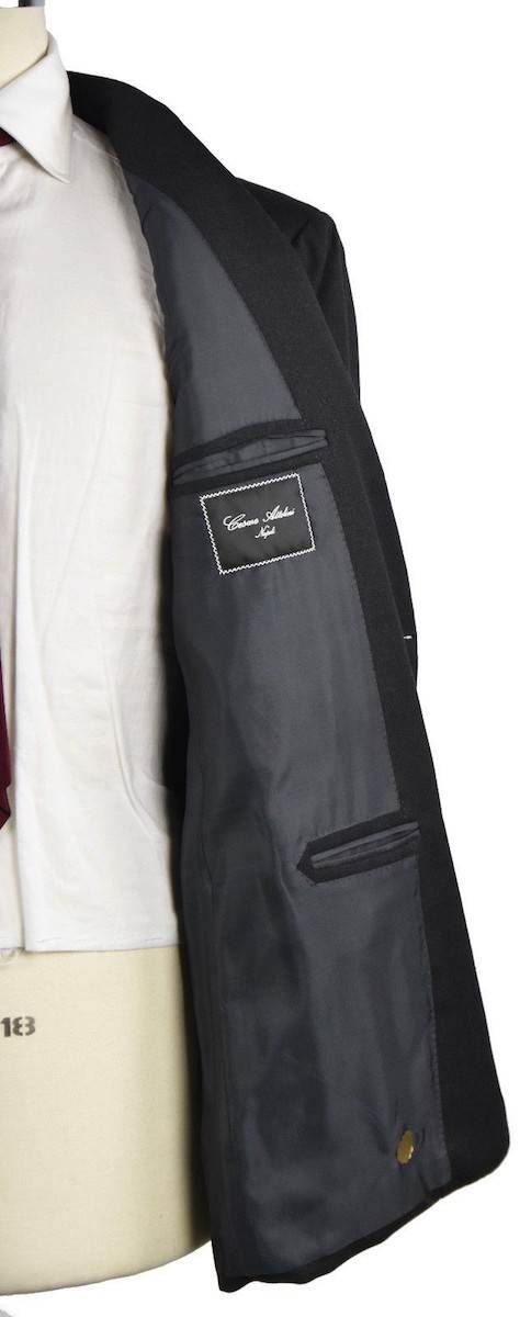 CESARE ATTOLINI Dark Gray Lambswool Blazer