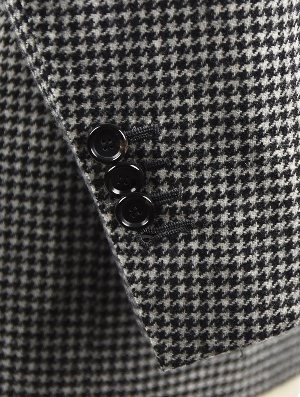 Cesare Attolini Black White Cashmere Blazer