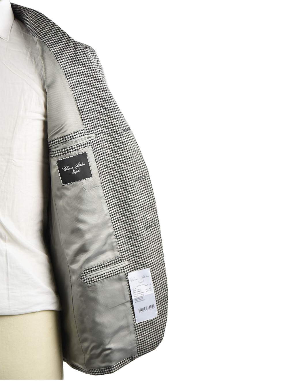 Cesare Attolini Black White Cashmere Blazer