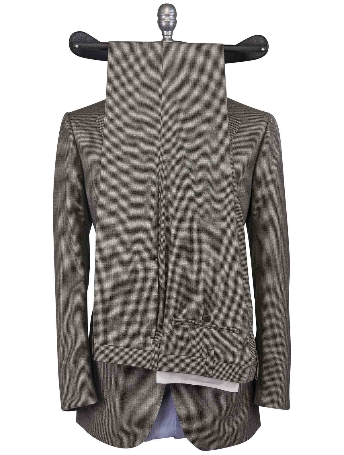 Cesare Attolini Black White Wool 150's Suit