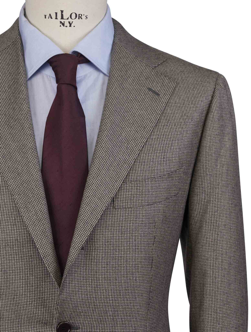 Cesare Attolini Black White Wool 150's Suit