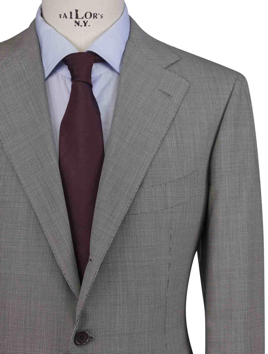 Cesare Attolini Black White Wool 130'S Suit