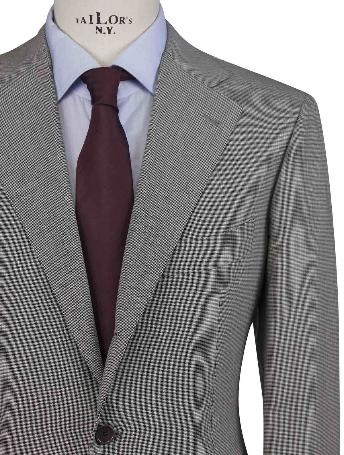 Cesare Attolini Black White Wool 130'S Suit