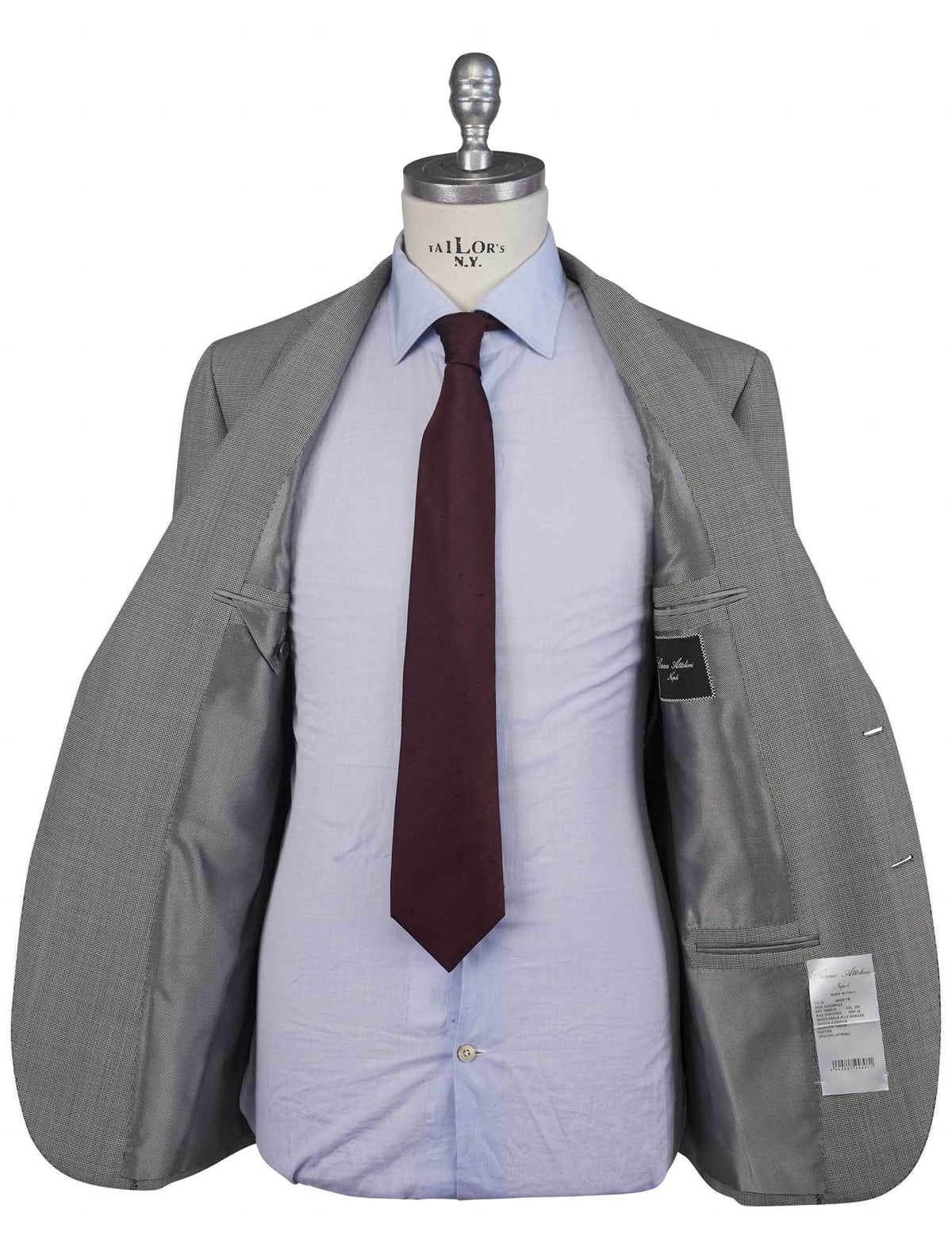 Cesare Attolini Black White Wool 130'S Suit