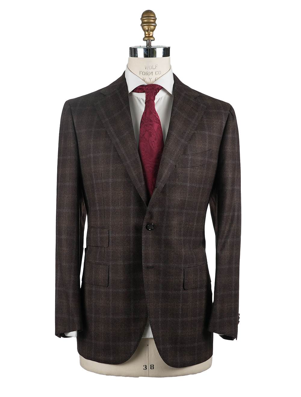 Cesare Attolini Cesare Attolini Brown Blue Wool 120's Cashmere Suit Brown / Blue 000