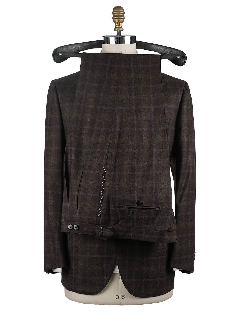 Cesare Attolini Brown Blue Wool 120's Cashmere Suit