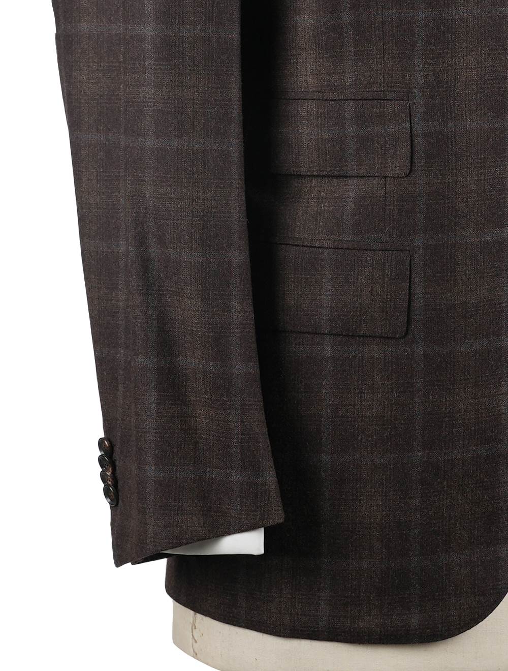 Cesare Attolini Brown Blue Wool 120's Cashmere Suit