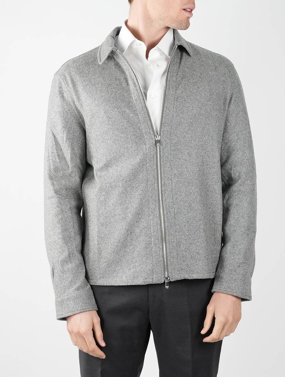 Marco Pescarolo Gray Cashmere Ea Coat