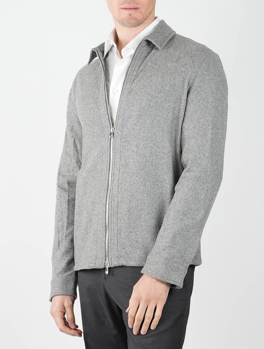 Marco Pescarolo Gray Cashmere Ea Coat