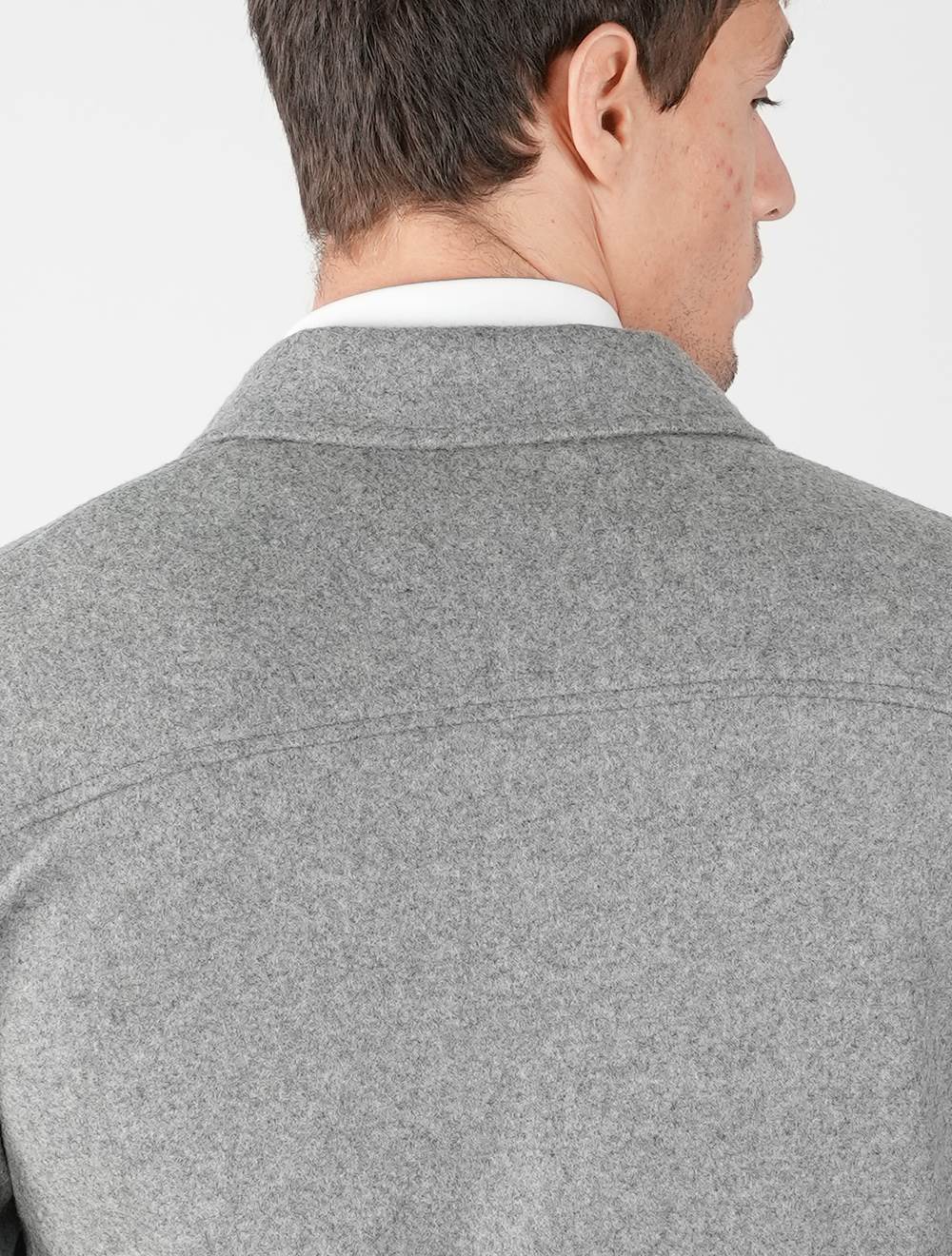 Marco Pescarolo Gray Cashmere Ea Coat