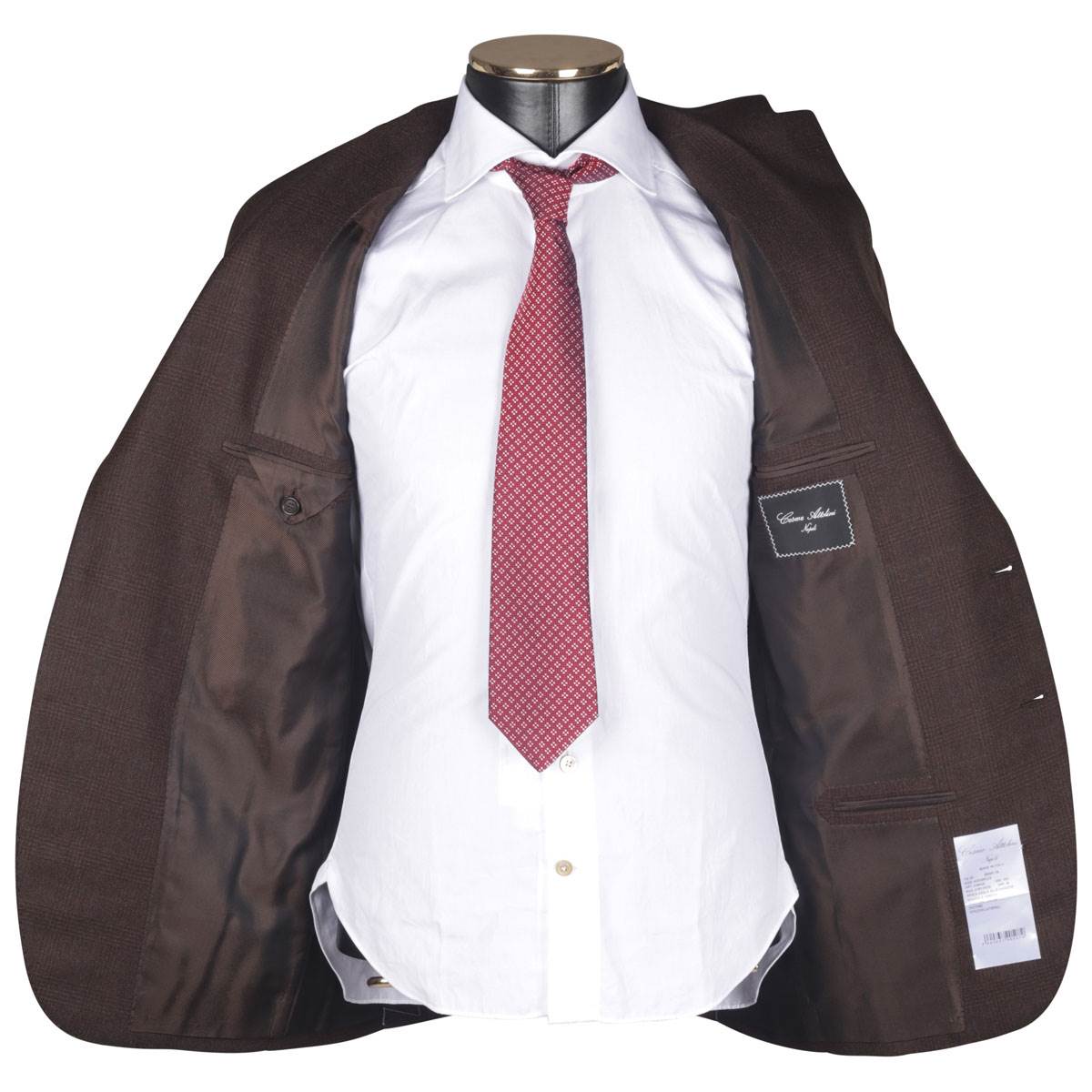 CESARE ATTOLINI Brown Wool Suit