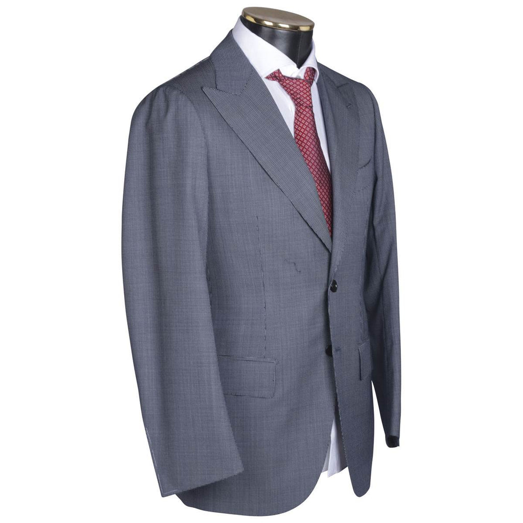 Cesare Attolini CESARE ATTOLINI Blue White Wool Suit Blue/White 001