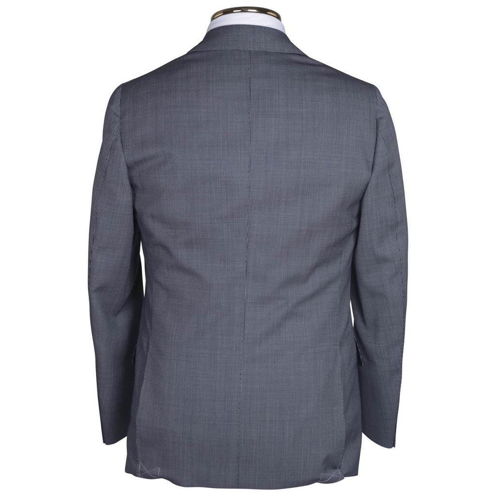 CESARE ATTOLINI Blue White Wool Suit