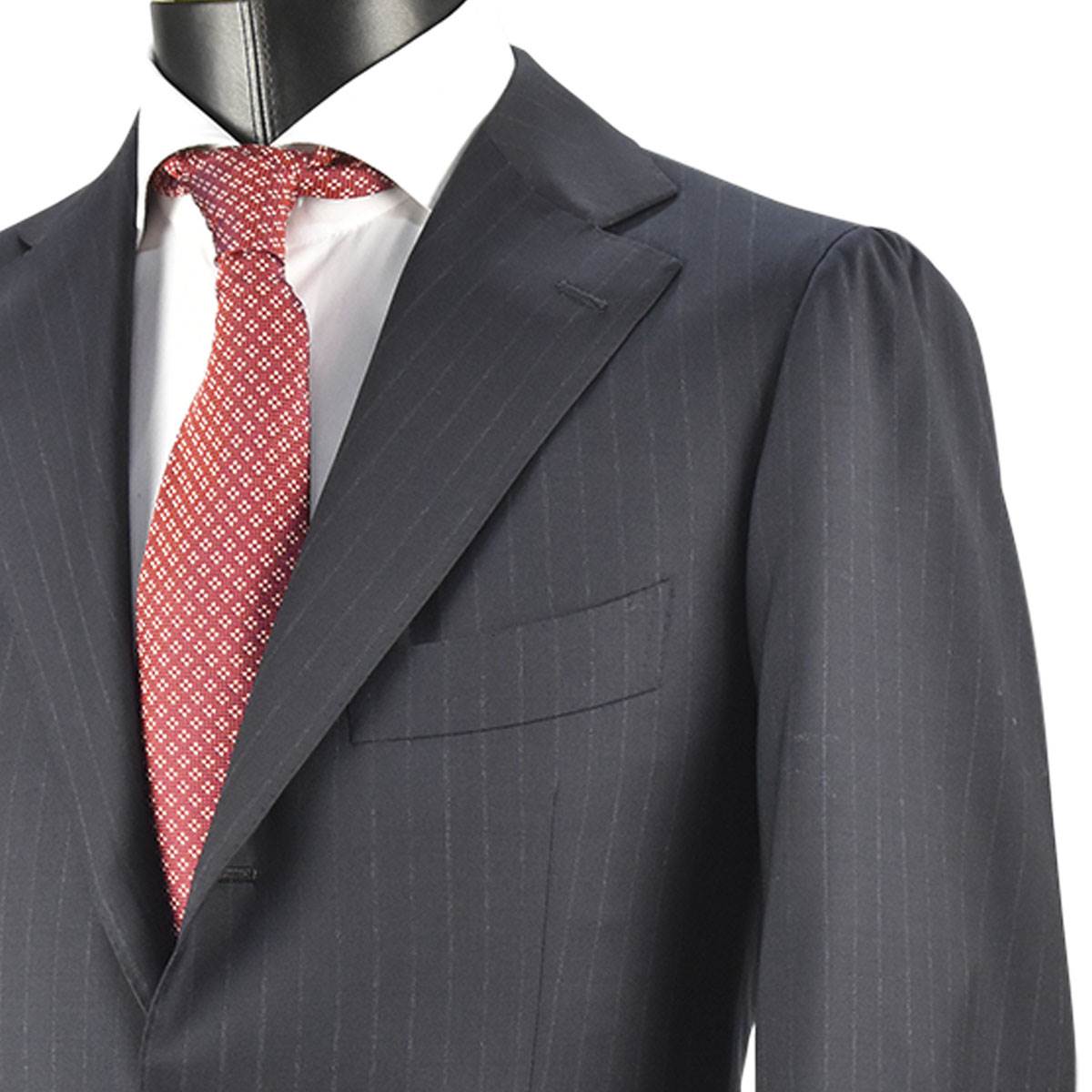 CESARE ATTOLINI Dark Blue Wool 130's Suit