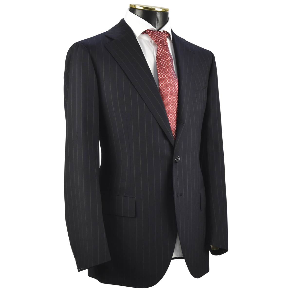 CESARE ATTOLINI Blue Beige Wool Cashmere Suit