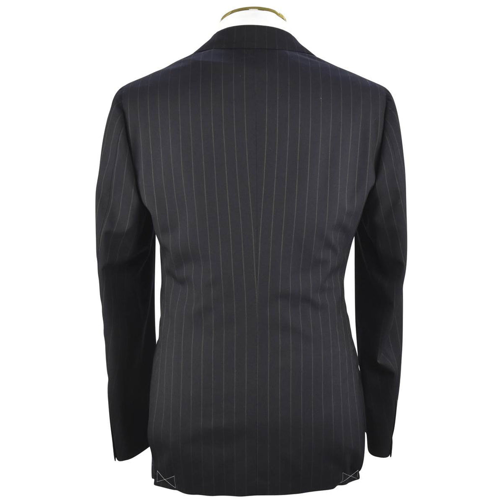 CESARE ATTOLINI Blue Beige Wool Cashmere Suit