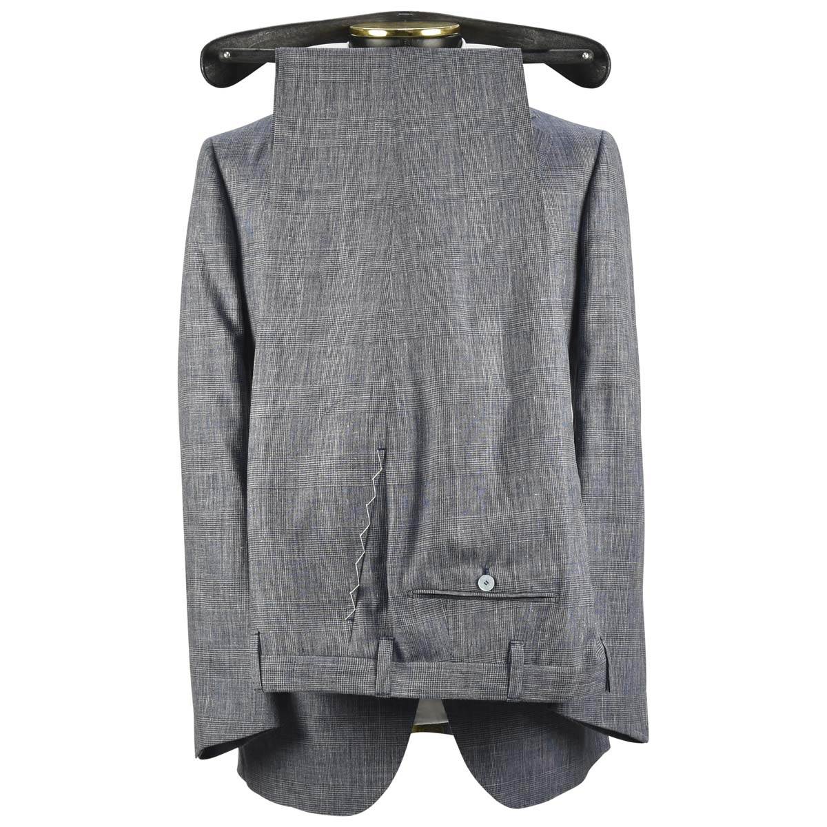 Cesare Attolini CESARE ATTOLINI Blue Linen Wool Suit Blue 001