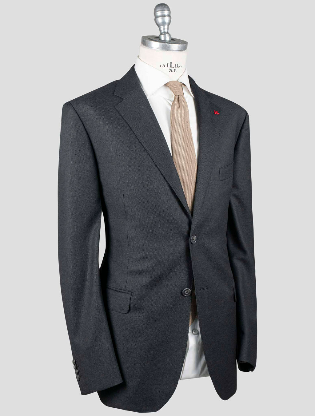 Isaia Isaia Black Wool 130'S Suits Black 001